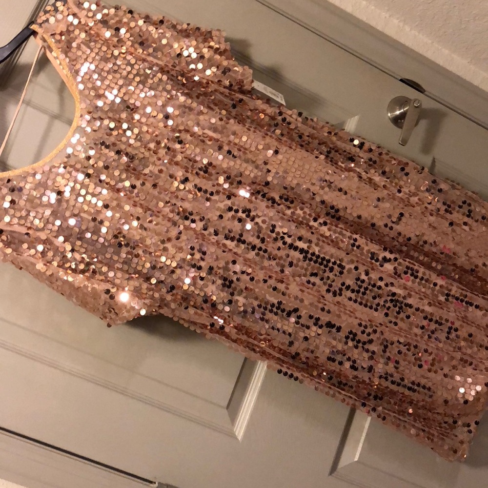 Sparkly Rose Gold/Gold Sequin Dress